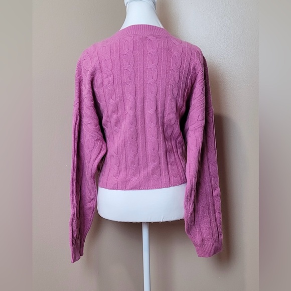 Madewell Cropped Cable Knit Sweater - Picture 3 of 9